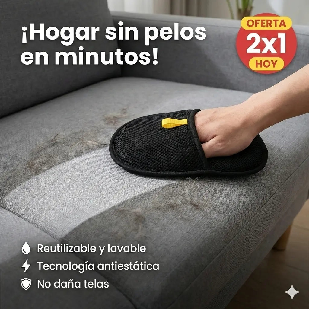 Guante Quitapelos Reutilizable 2 en 1 (Limpia + Masajea) — Promo 2x1 Hoy