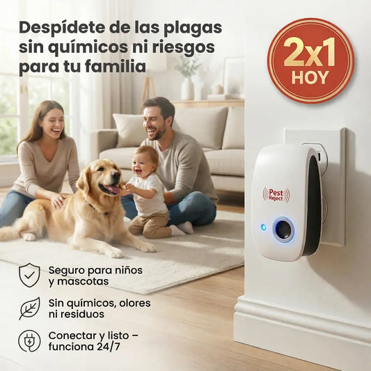 🐭 Pest Reject™ – Repelente Eléctrico Ultrasónico para Plagas